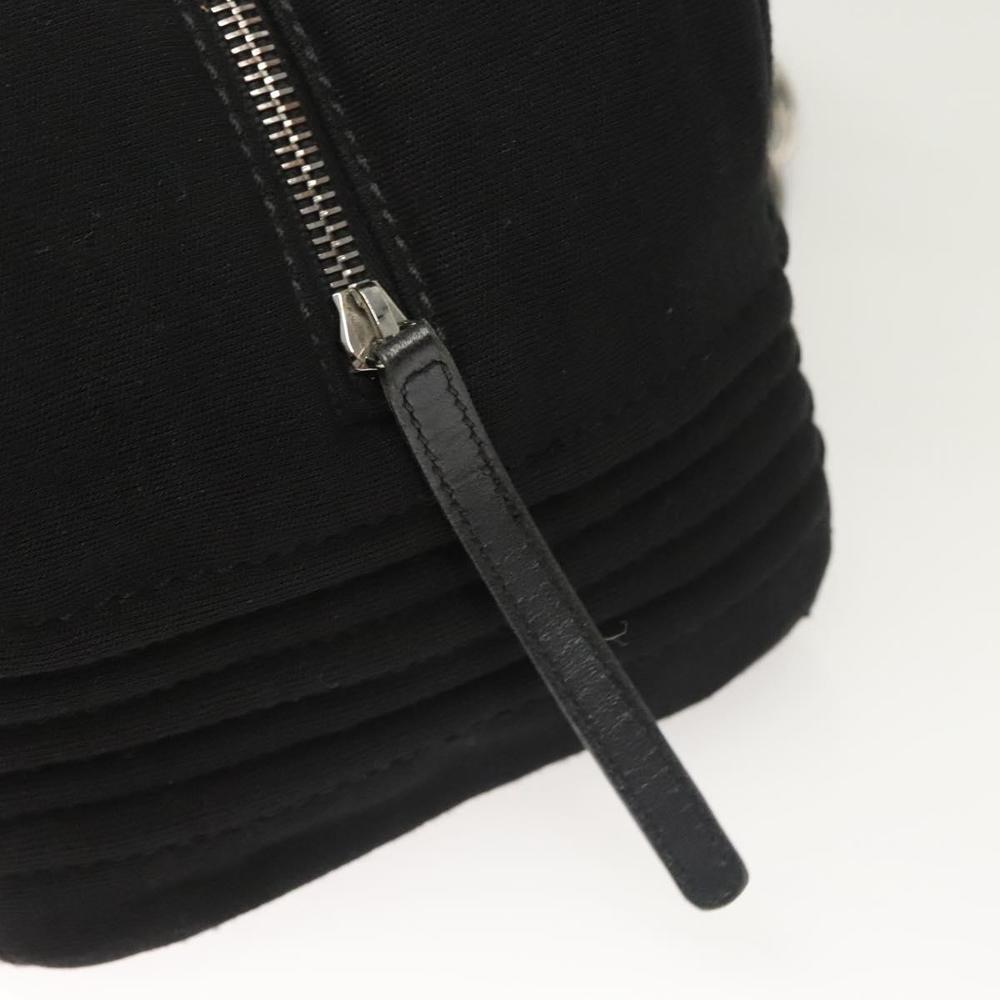 CHANEL COCO Mark Chain Shoulder Bag Cotton Black Silver CC Auth BA3739 - Picture 10 of 16